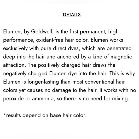 Goldwell ELUMEN High-performance Hair Color Pure VV @all 6.7 oz - Picture 3 of 6